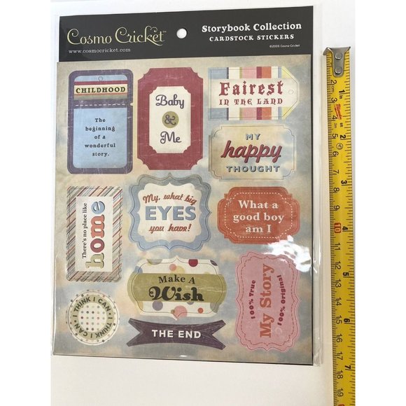 Lot Of 4 Cosmo Cricket Cardstock Stickers Jitterbug, Storybook, Souvenir, Wanted - Picture 5 of 5